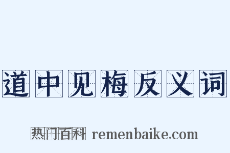 道中见梅反义词是什么意思的图片